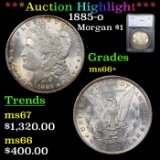 ***Auction Highlight*** 1885-o Morgan Dollar $1 Graded ms66+ By SEGS