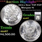 ***Auction Highlight*** 1904-o Morgan Dollar Near TOP POP! $1 Graded ms67 By SEGS (fc)