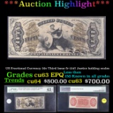 ***Auction Highlight*** US Fractional Currency 50c Third Issue fr-1347 Justice holding scales  Grade