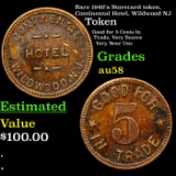 Rare 1940’a Storecard token, Continental Hotel, Wildwood NJ Grades Choice AU/BU Slider