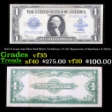 1923 $1 large size Blue Seal Silver Certificate, Fr-237 Signatures of Speelman & White Grades vf++