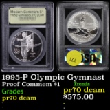 Proof 1995-P Olympic Gymnast Modern Commem Dollar $1 Graded GEM++ Proof Deep Cameo By USCG