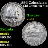 1893 Columbian Old Commem Half Dollar 50c Graded Select Unc