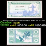 Military Payment Certificate (MPC)  Series 681 5c Cents Grades Gem+ CU
