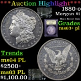 ***Auction Highlight*** 1880-o Morgan Dollar $1 Graded Select Unc+ PL By USCG (fc)