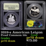 Proof 2019-s American Leigon Modern Commem Half Dollar 50c Graded GEM++ Proof Deep Cameo By USCG