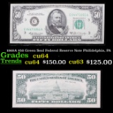 1969A $50 Green Seal Federal Reserve Note Philidelphia, PA Grades Choice CU