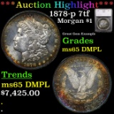 1878-p 7tf Morgan Dollar $1 Graded ms65 DMPL BY SEGS