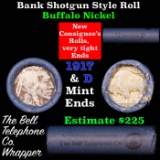 Buffalo Nickel Shotgun Roll in old Bell Telephone Bank Wrapper 1917 & d Mint Ends