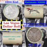 ***Auction Highlight*** Full Morgan/Peace Casino Las Vegas Flamingo silver $1 roll $20, 1904 & CC en