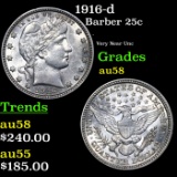 1916-d Barber Quarter 25c Grades Choice AU/BU Slider