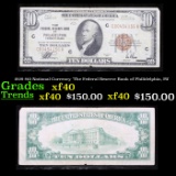 1929 $10 National Currency 'The Federal Reserve Bank of Philidelphia, PA' Grades xf