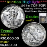 ***Auction Highlight*** 1937-s Walking Liberty Half Dollar TOP POP! 50c Graded ms67+ By SEGS (fc)