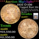 1832 Capped Bust Half Dollar O-106 50c Graded ms65+ BY SEGS