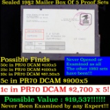Original sealed box 5- 1982 United States Mint Proof Sets