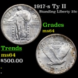 ***Auction Highlight*** 1917-s Ty II Standing Liberty Quarter 25c Grades ms64 (fc)