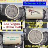 ***Auction Highlight*** Old Casino 50c Roll $10 Halves Las Vegas Casino Flamingo 1928 & 1927 Walker