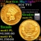 ***Auction Highlight*** 1874 Gold Dollar TY3 $1 Graded ms63 PL By SEGS (fc)