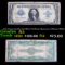 1923 $1 large size Blue Seal Silver Certificate, Signatures of Woods & White Grades f+