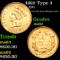 1862 Gold Dollar Type 3 $1 Grades Select Unc