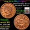 ***Auction Highlight*** 1855 Braided Hair Large Cent N4 Mint Error 1c Graded ms64+ rb By SEGS (fc)
