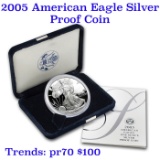 2005 Proof American Silver Eagle 1 oz coin