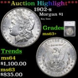 ***Auction Highlight*** 1902-s Morgan Dollar $1 Graded ms63+ By SEGS (fc)