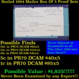 Original sealed box 5- 1994 United States Mint Proof Sets