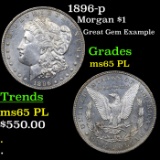 1896-p Morgan Dollar $1 Grades GEM Unc PL