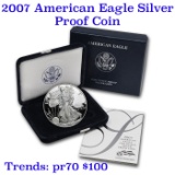 2007 Proof American Silver Eagle 1 oz coin