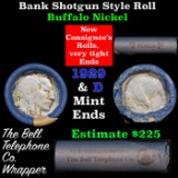 Buffalo Nickel Shotgun Roll in Old Bell Telephone Bank Wrapper 1929 & d Mint Ends