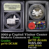 Proof 2001-p Capitol Visitor Center Modern Commem Dollar $1 Graded GEM++ Proof Deep Cameo by USCG