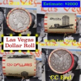 ***Auction Highlight*** Full Morgan/Peace Casino Las Vegas Sands silver $1 roll $20, 1928 & CC end (