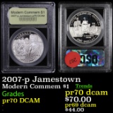 Proof 2007-p Jamestown Modern Commem Dollar $1 Graded GEM++ Proof Deep Cameo by USCG