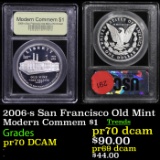 Proof 2006-s San Francisco Old Mint Modern Commem Dollar $1 Graded GEM++ Proof Deep Cameo by USCG