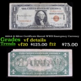 1935A $1 Silver Certificate Hawaii WWII Emergency Currency Grades vf details
