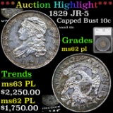 ***Auction Highlight*** 1829 Capped Bust Dime JR-5 10c Graded ms62 pl By SEGS (fc)