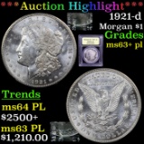 ***Auction Highlight*** 1921-d Morgan Dollar $1 Graded Select Unc+ PL By USCG (fc)