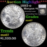 ***Auction Highlight*** 1885-o Morgan Dollar $1 Graded ms67 By SEGS (fc)