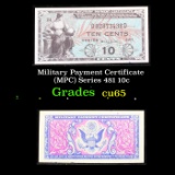 Military Payment Certificate (MPC) Series 481 10c Grades Gem CU