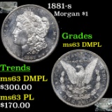 1881-s Morgan Dollar $1 Grades Select Unc DMPL