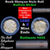 Buffalo Nickel Shotgun Roll in Old Bell Telephone Bank Wrapper 1923 & s Mint Ends