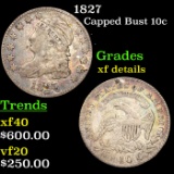 1827 Capped Bust Dime 10c Grades xf details