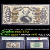 US Fractional Currency 50c Third Issue fr-1340 Francis Spinner Graded au53 EPQ By PMG