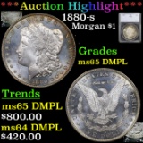 1880-s Morgan Dollar $1 Graded ms65 DMPL By SEGS