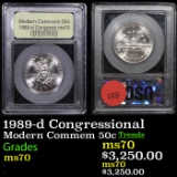 1989-d Congressional Modern Commem Half Dollar 50c Graded ms70, Perfection by USCG