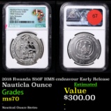 NGC 2018 Rwanda S50F HMS endeavour Early Release Graded ms70 By NGC