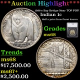 ***Auction Highlight*** 1936-s Bay Bridge Old Commem Half Dollar Near TOP POP! 50c Graded ms68 By SE