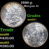 1886-p Morgan Dollar $1 Grades GEM+ Unc