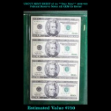 ***Auction Highlight*** World Reserve Monetary Exchange UNCUT MINT SHEET of 4x **Star Note** 1996 $2